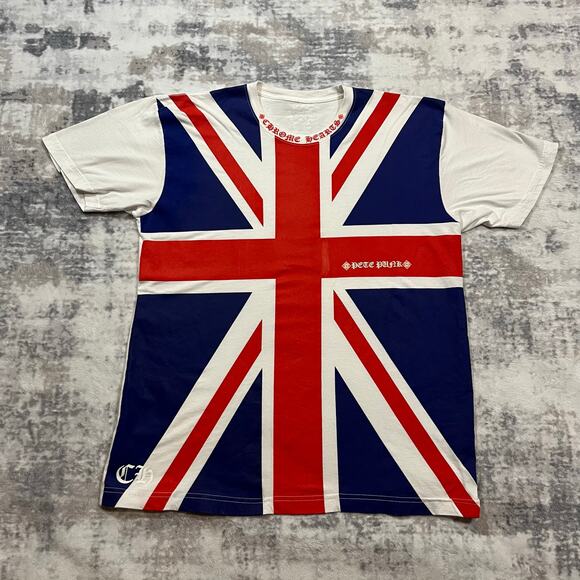 Authentic Chrome Hearts Union Jack UK Flag Tee XL - Picture 1 of 9